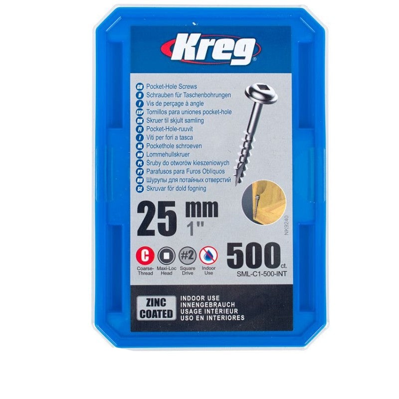 Kreg Pocket Hole Screws 1' Coarse -500Ct Power Tool Services