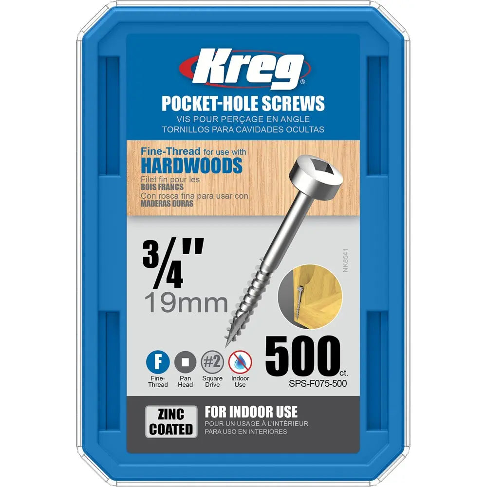 Kreg Pocket Hole Screws 3/4" Fine -500Ct Power Tool Services