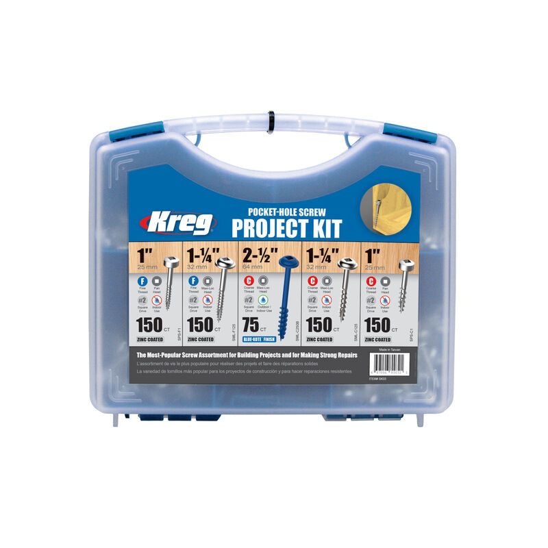 Kreg Wood Pocket Hole Screw Kit 675 Pc SK03 Power Tool Services