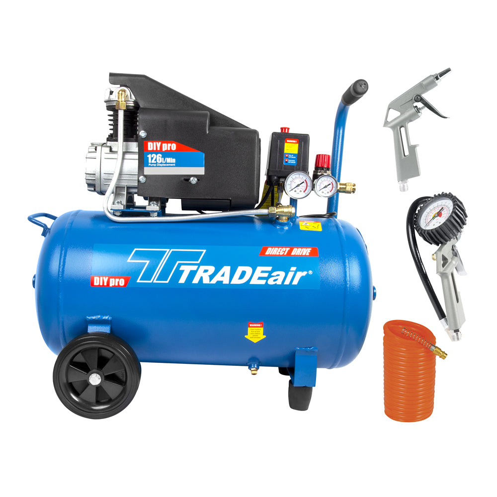 TradeAir Compressor Hobby 50Lt - Power Tool Services