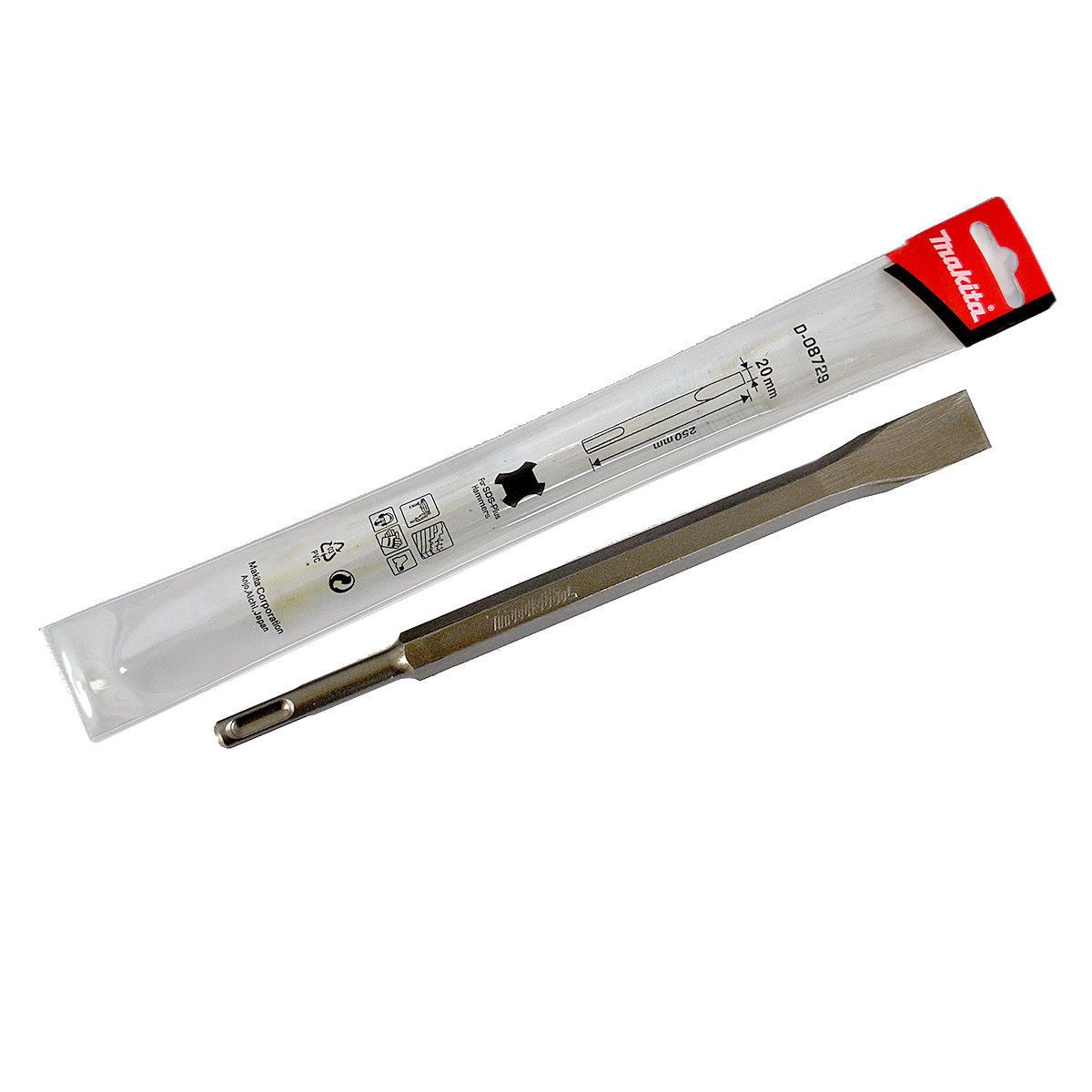 Makita Flat chisel 20 x 250mm SDS-Plus Shank D-08729