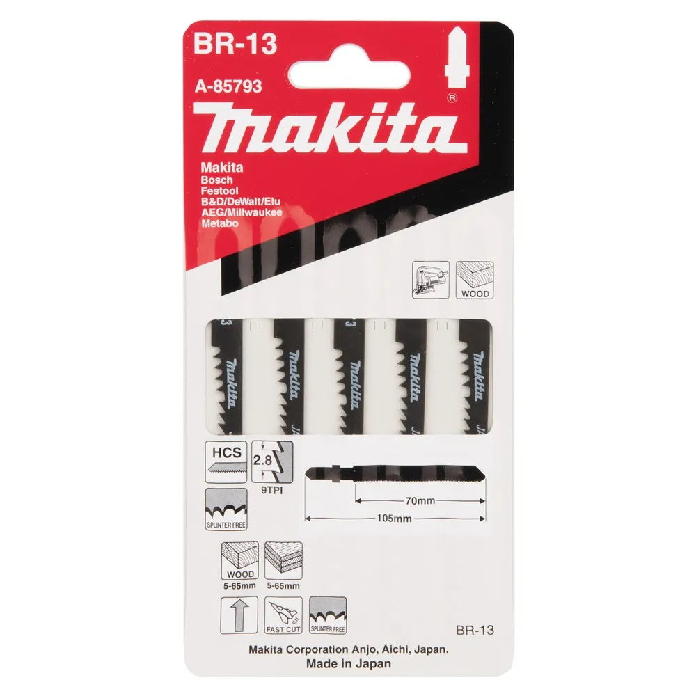 Makita Jigsaw Blades 5 Pack BR-13 A-85793 Power Tool Services