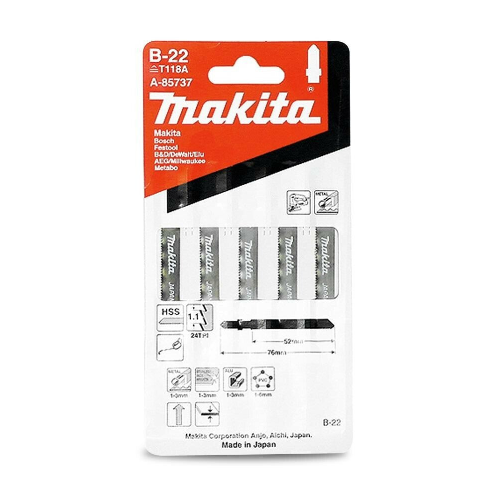Makita Jigsaw Blades T118A 5 Pack A-85737 Power Tool Services