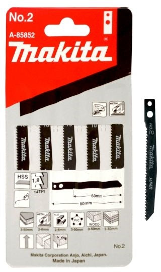 Makita Jigsaw Blade 60 / 80 mm A-85852