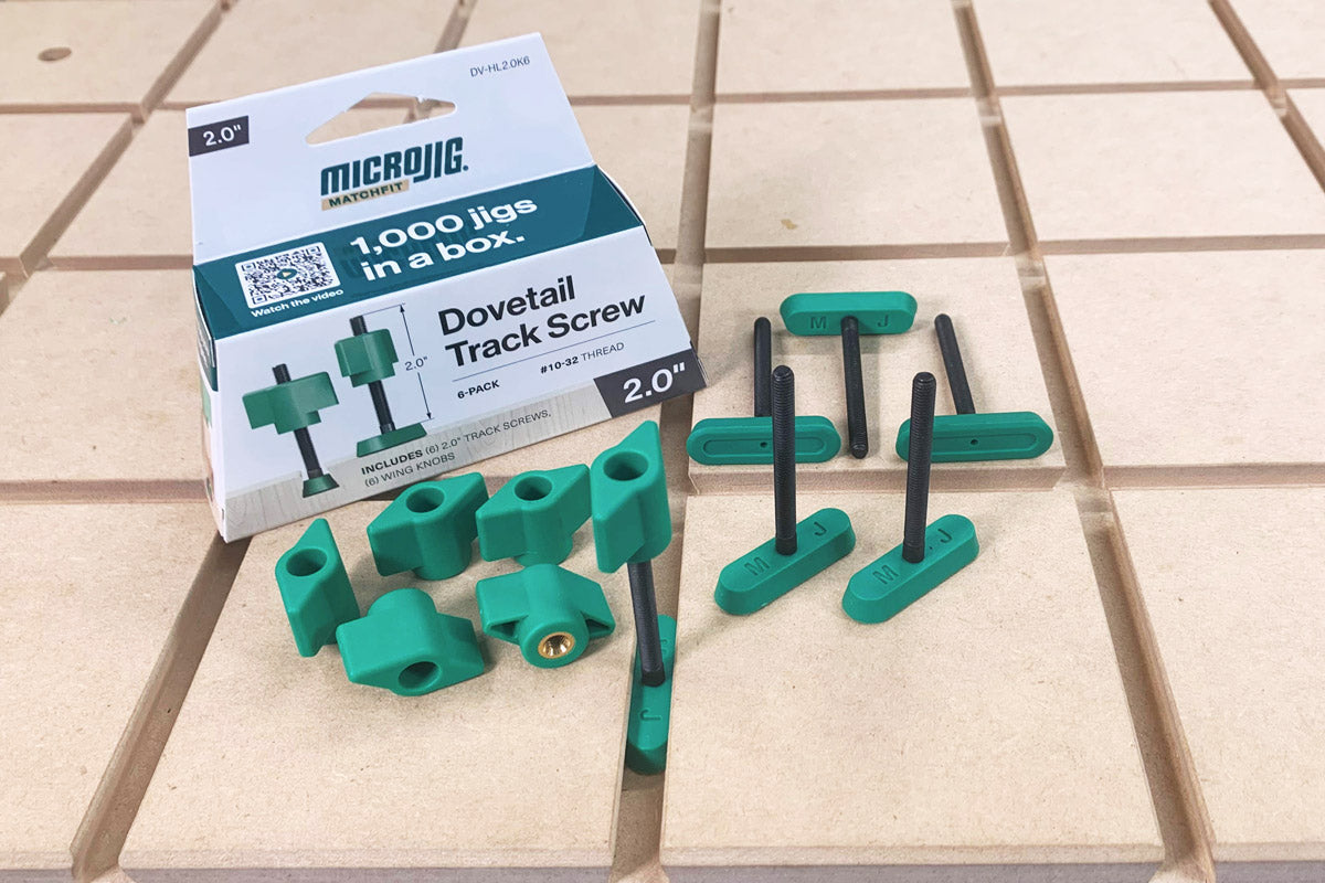 Microjig Dovetail Track Hardware® Screw 2.0 (6-pack) Power Tool Services