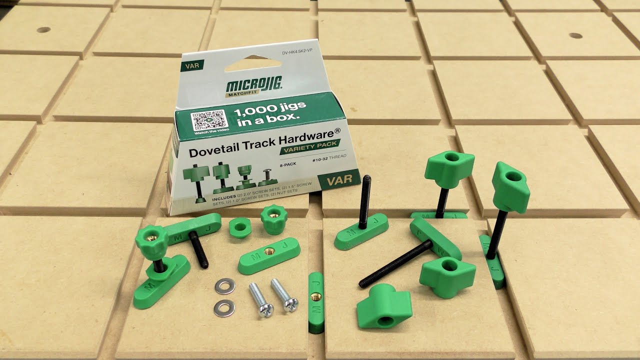 Microjig Dovetail Track Hardware Variety 2.0 (8-pack) Power Tool Services