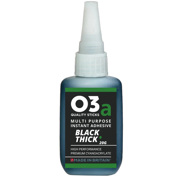O3a Cyanoacrylate Adhesive, Black, Thick, 20g Power Tool Services