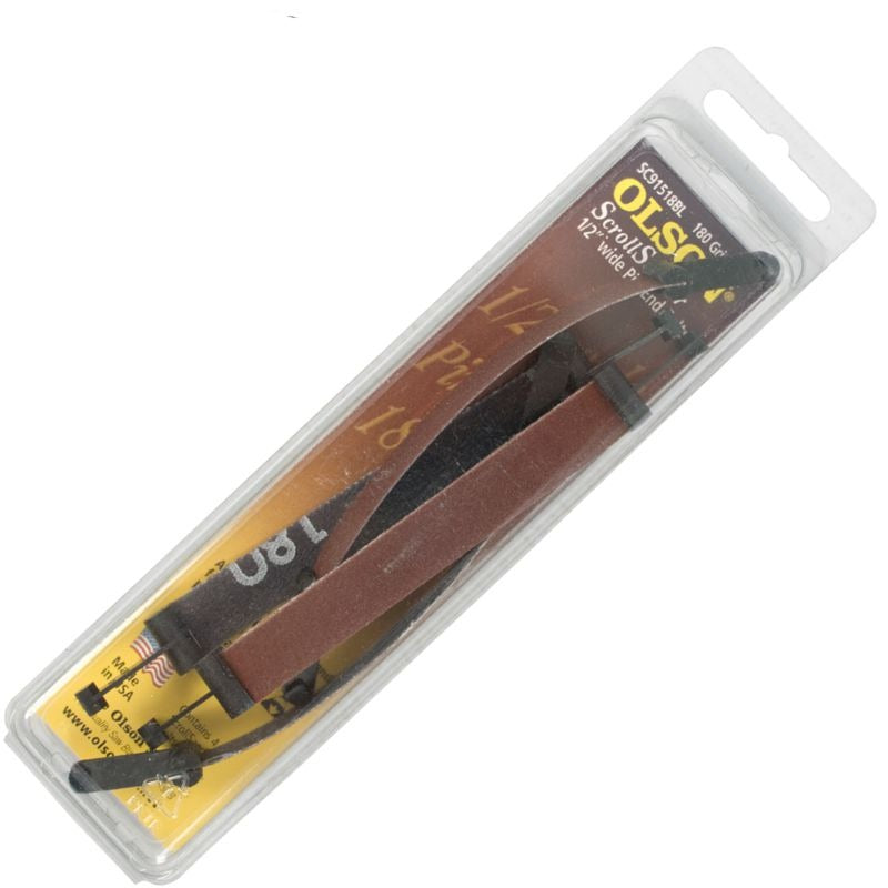 Olson Scroll Saw Sander 5' 125mm X 1/2' 180g Pin End 4pc SSB91518BL Power Tool Services