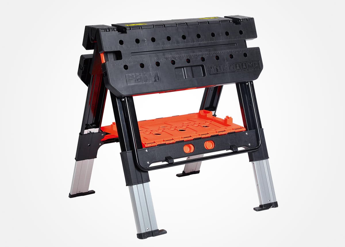 Pony 2 in 1 Clamping Worktable and Sawhorse Power Tool Services