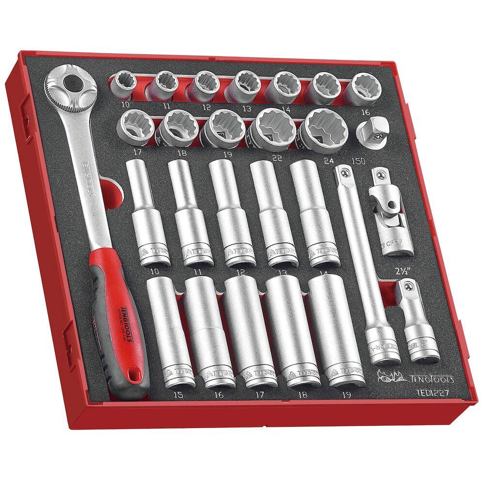 Teng Tools 27PC 1/2inch Drive Socket Set in EVA Power Tool Services