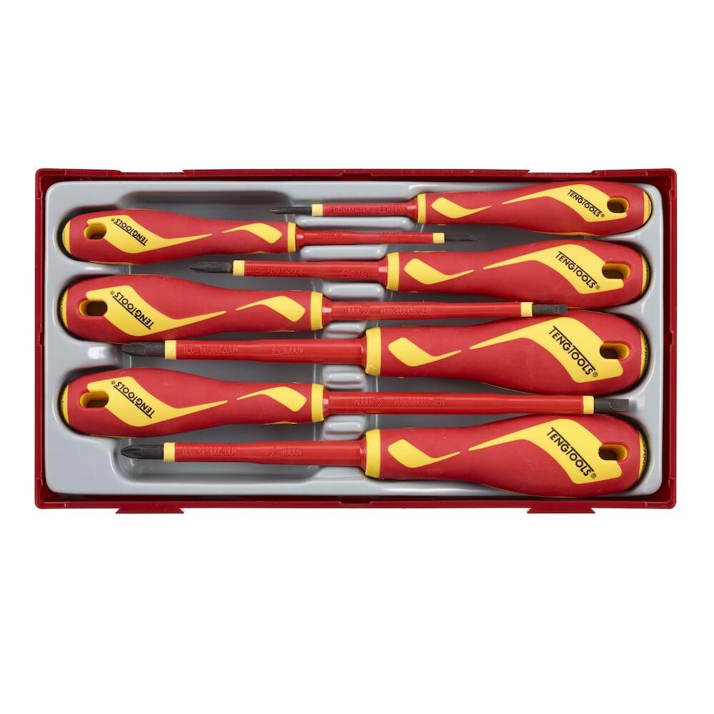 Teng Tools 7PC Insulated Screwdriver Tray Power Tool Services