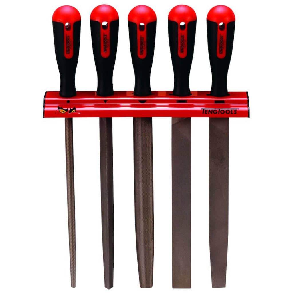 Teng Tools 5PC 10inch (250mm) File Set with Wall Rack