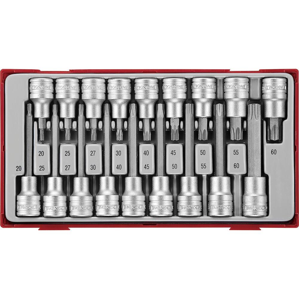 Teng Tools 18PC 1/2" Drive Tx Bit Socket Set Power Tool Services