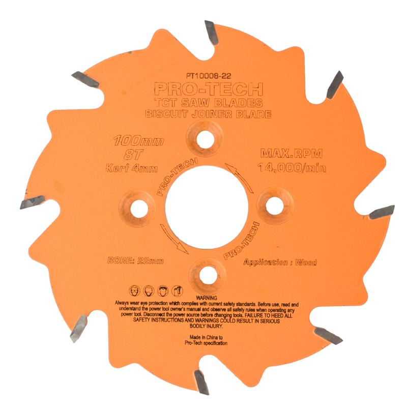 Pro-Tech Professional Saw Blade TCT 100mm X 8T Biscuit Joiner Power Tool Services