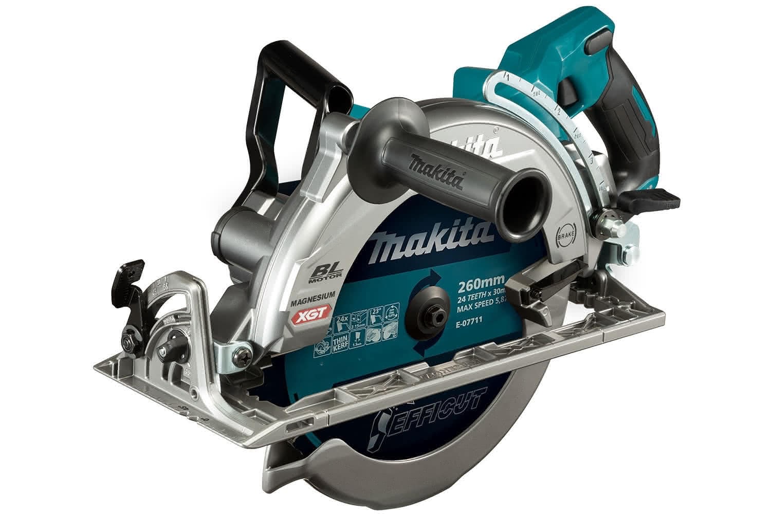 Makita 40V XGT Cordless 260mm Rear Handle Circular Saw RS002GZ