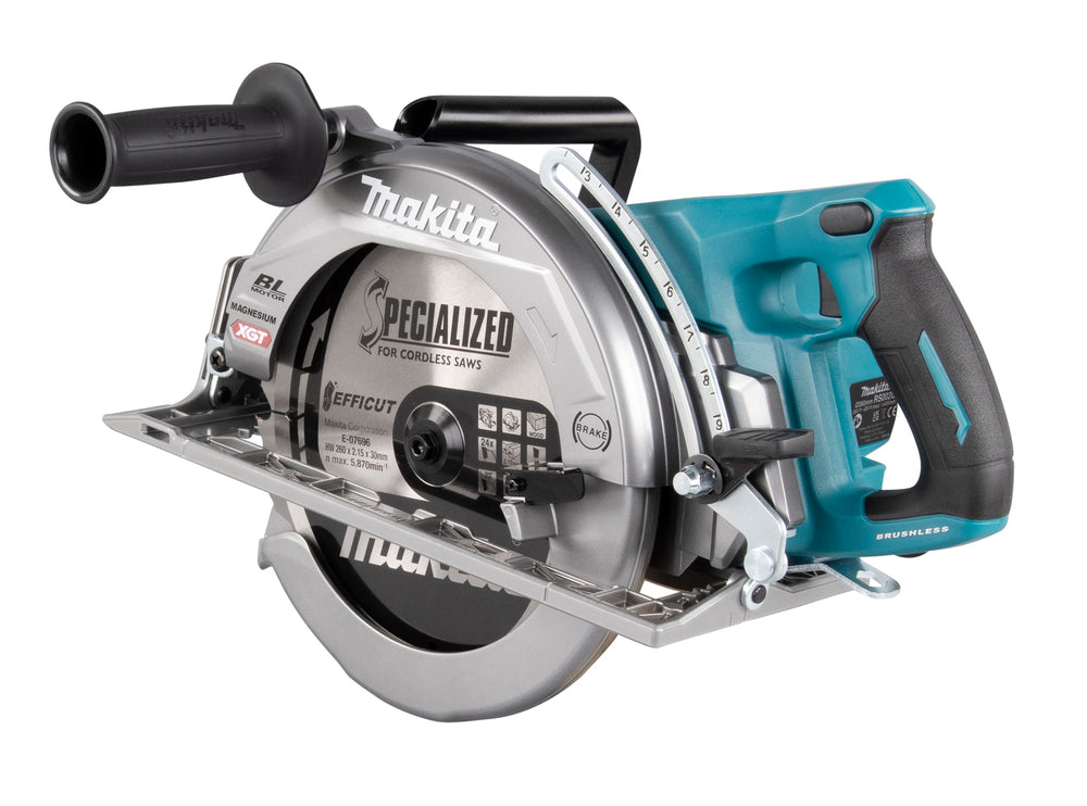Makita 40V XGT Cordless 260mm Rear Handle Circular Saw RS002GZ 6 - Power Tool Services