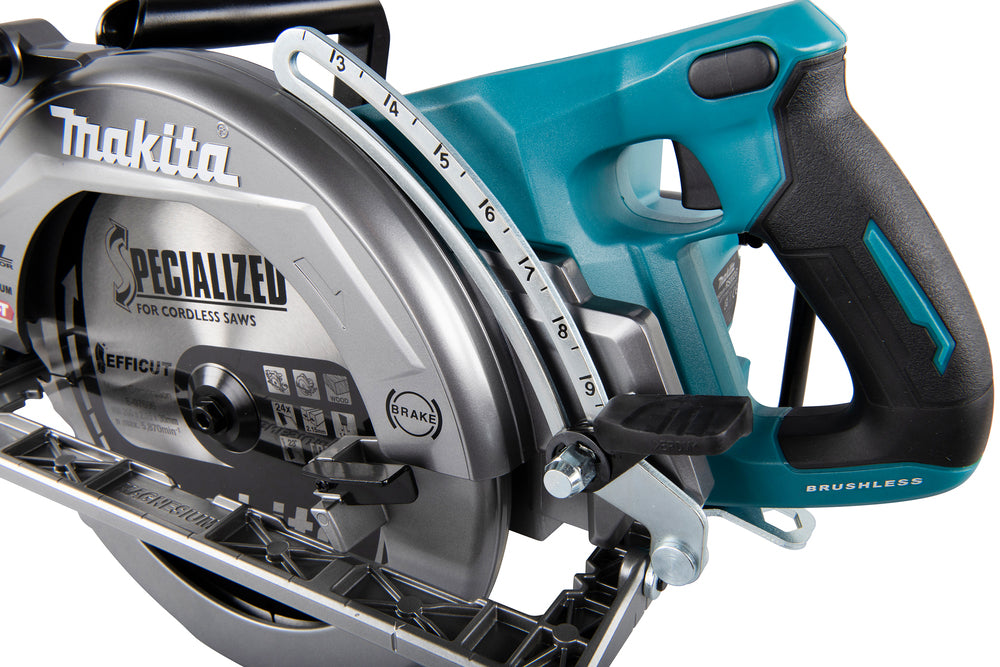 Makita 40V XGT Cordless 260mm Rear Handle Circular Saw RS002GZ 8 - Power Tool Services