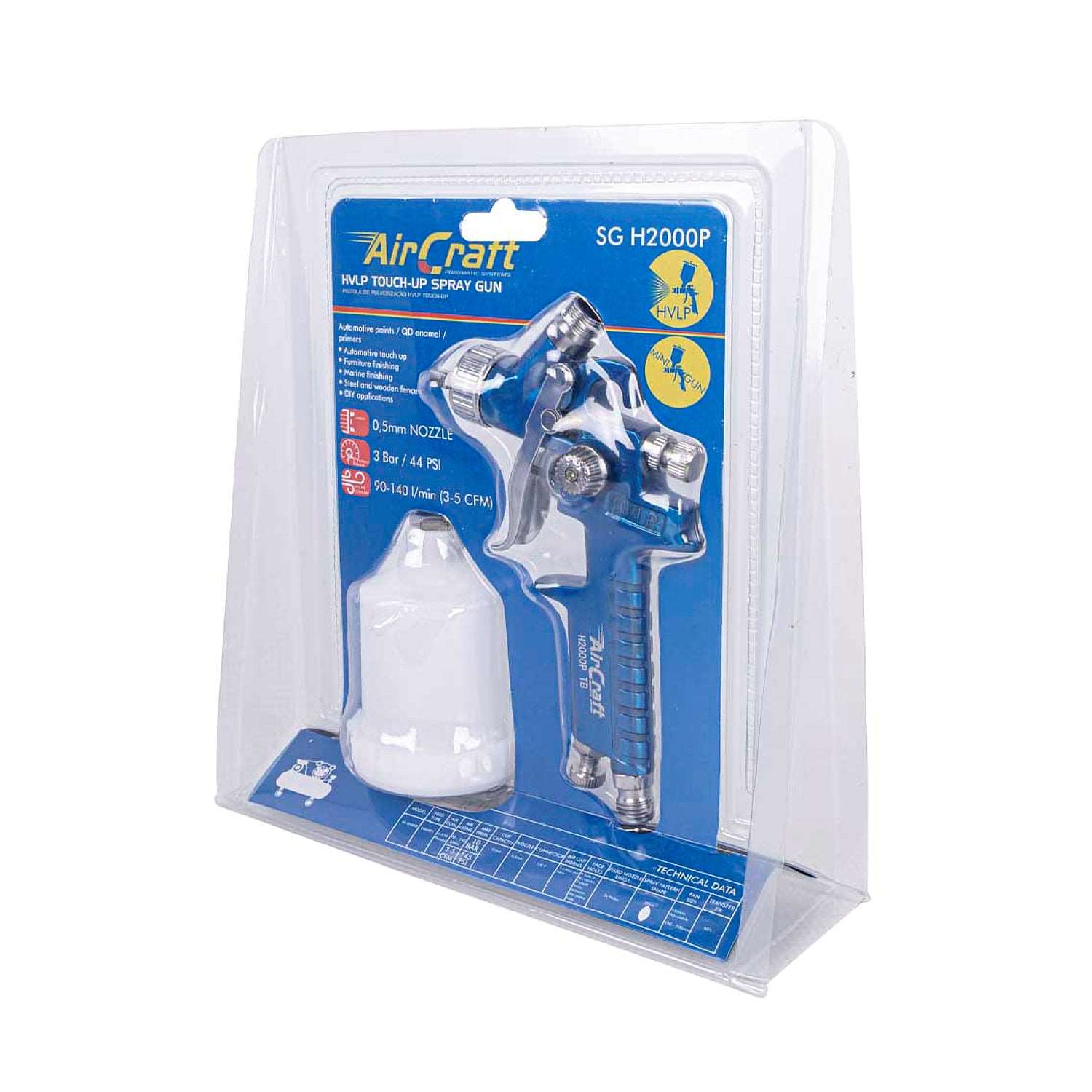 Aircraft Spray Gun Touch Up 0.5mm Nozzle Blister Pack SG H2000P