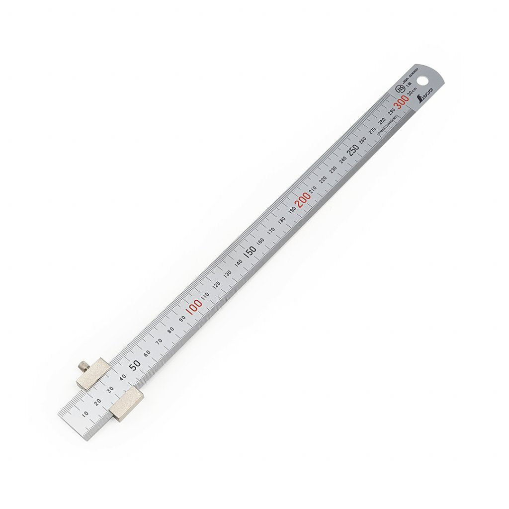 Shinwa Metric Ruler with Stopper 300mm 76752
