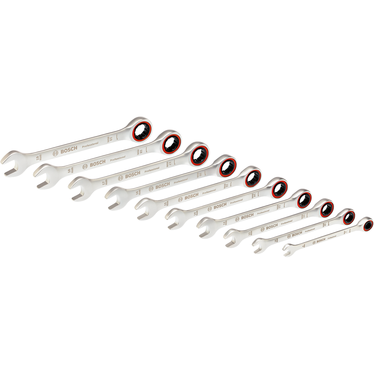 Bosch Ratchet Spanner Set 10 pc 1600A02AU0 2 - Power Tool Services