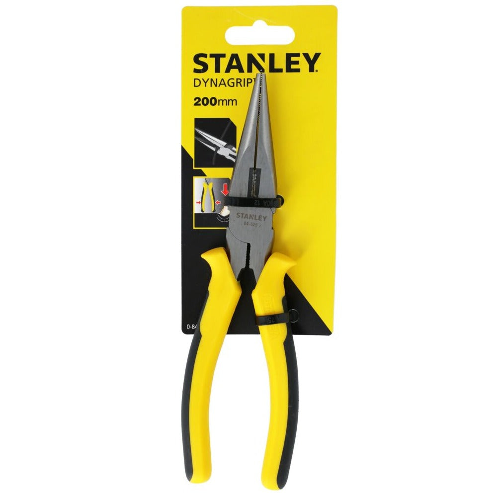 Stanley Dynagrip Long Nose Plier 200mm 0-84-625 Power Tool Services