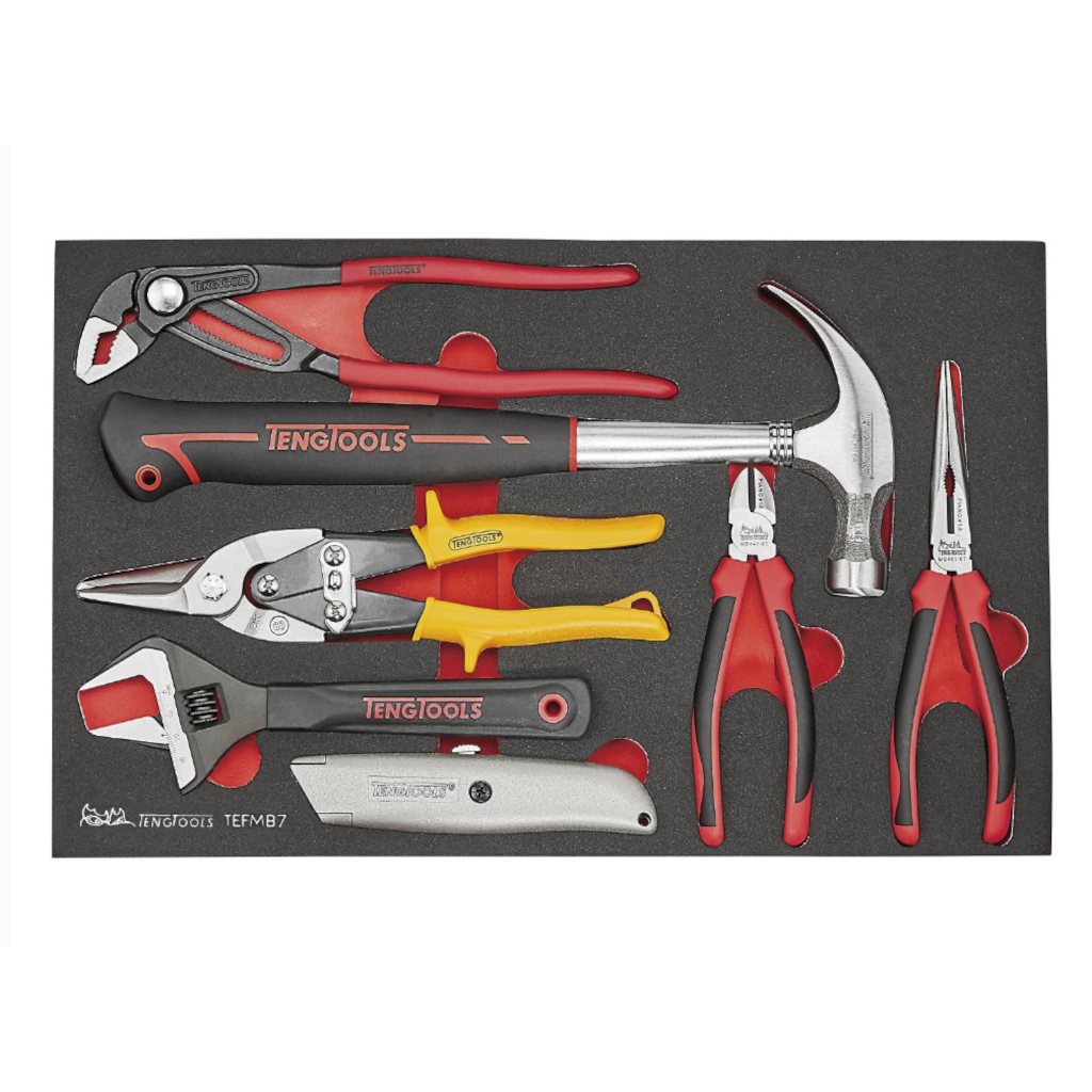 Teng Tools GENERAL TOOL SET FOAM3 7 PIECES