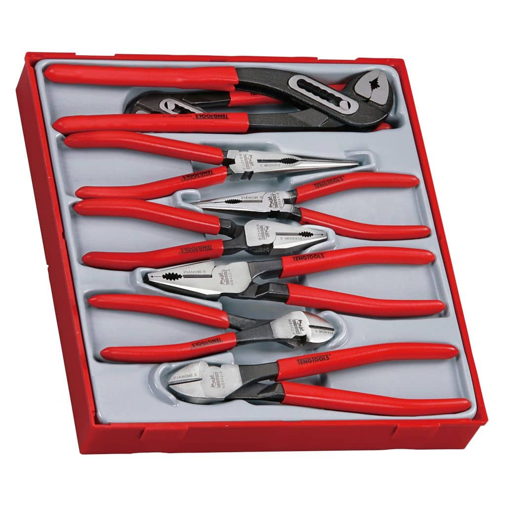 Teng Tools 8PC Plier Set With Vinyl Grip