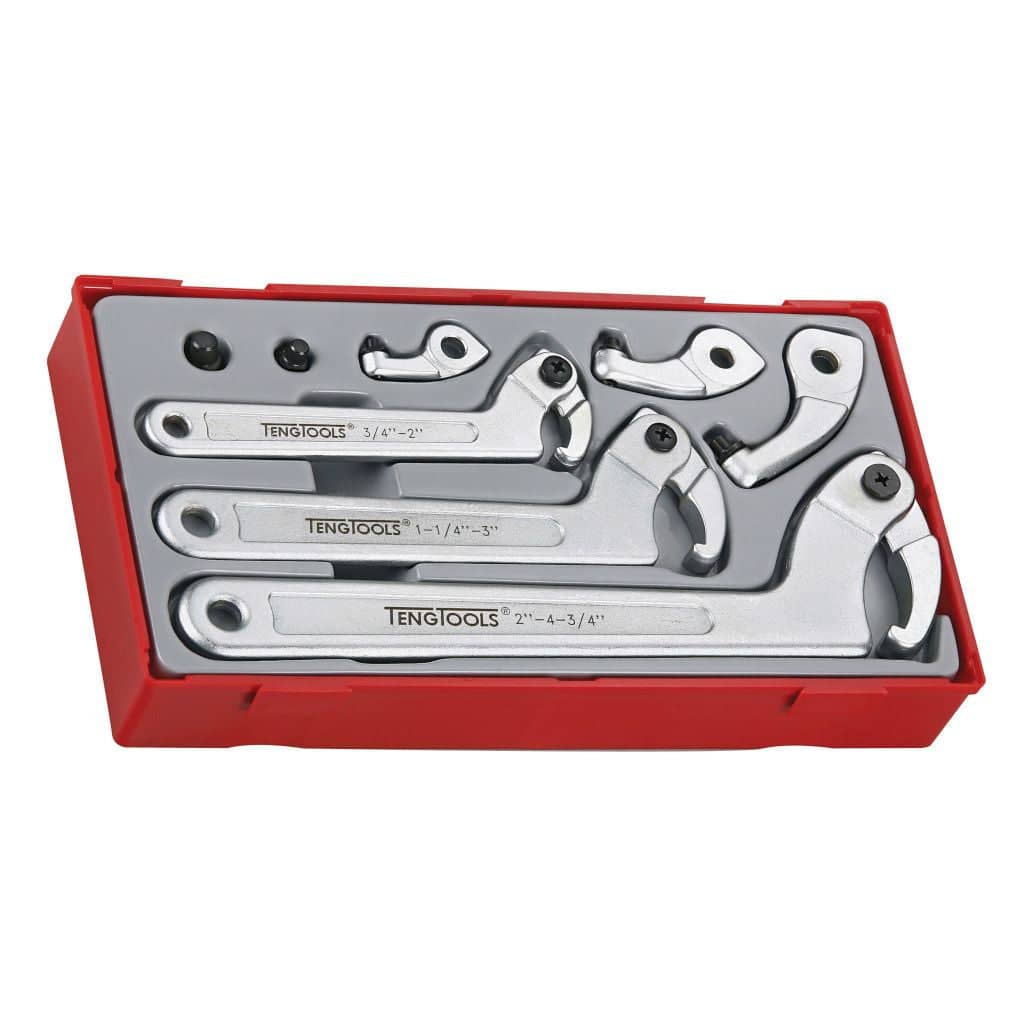 Teng Tools 8PC Hook And Pin Wrench Set