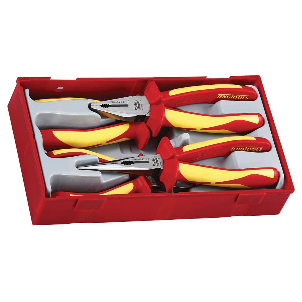 Teng Tools 4PC 1000 Volt Insulated Pliers Tray