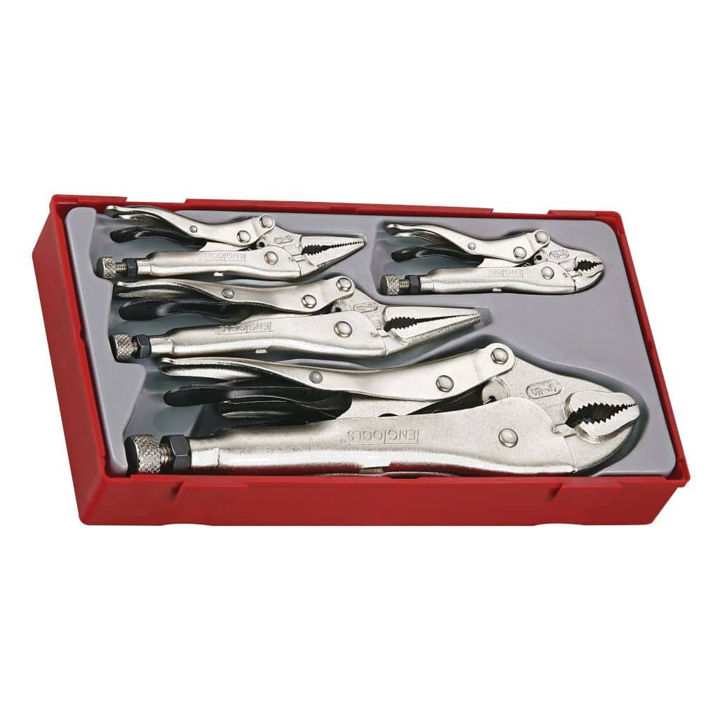 Teng Tools 5PC Power Grip Pliers Tray (Vice Grip)