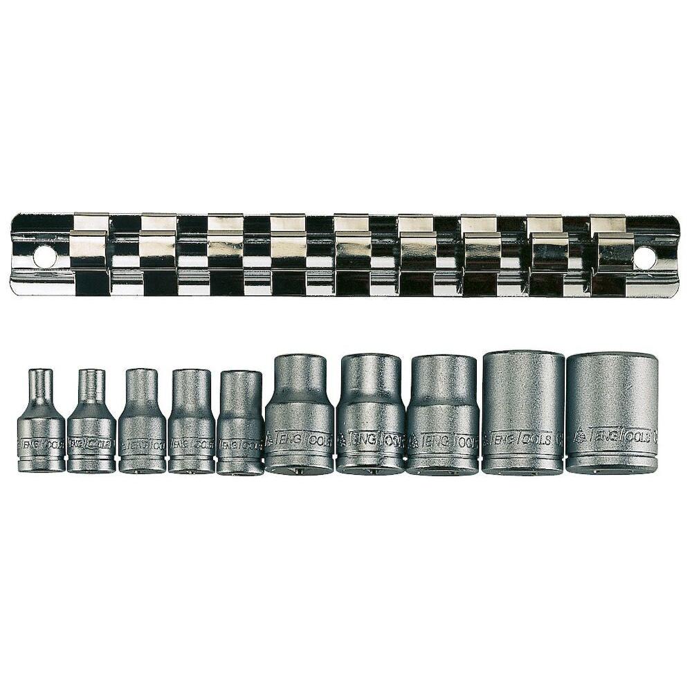 Teng Tools 10PC 1/4inch & 3/8inch Drive TX-E Socket Set - Rail Power Tool Services