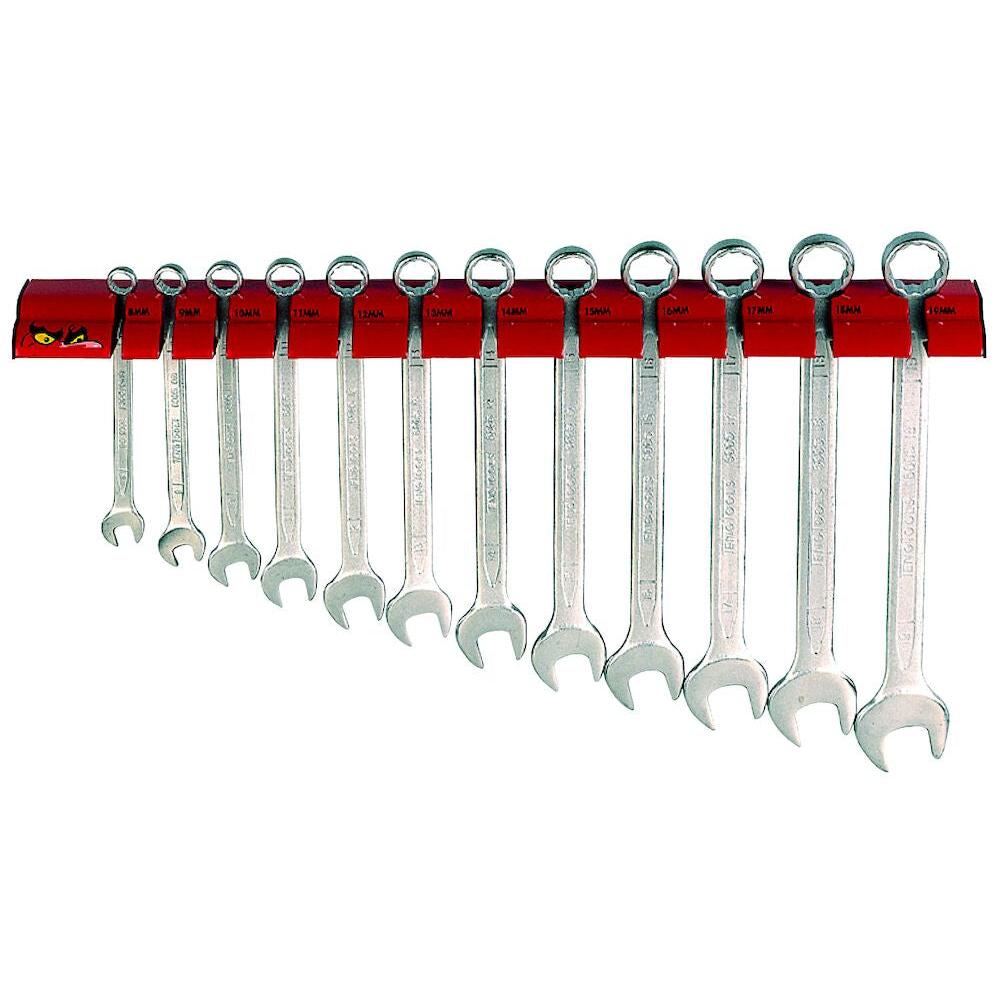 Teng Tools 12PC Combination Spanner Set Wall Rack