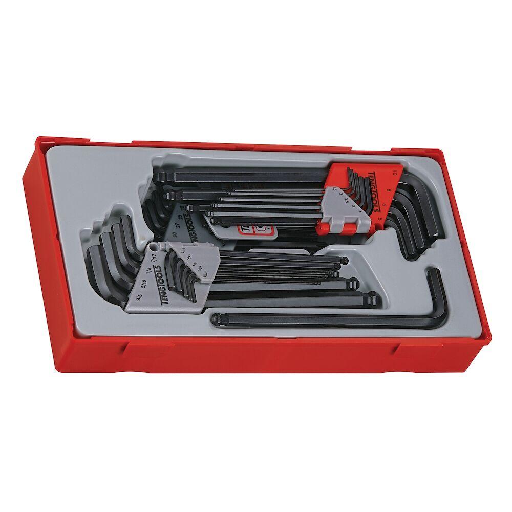 Teng Tools 28PC Hex Key Tray Power Tool Services