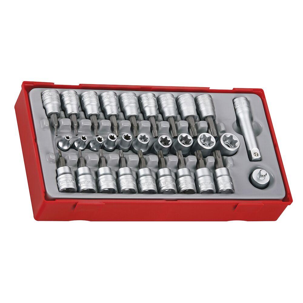 Teng Tools 30PC 3/8'' Drive TX/TPX/TXE Socket Tray Power Tool Services