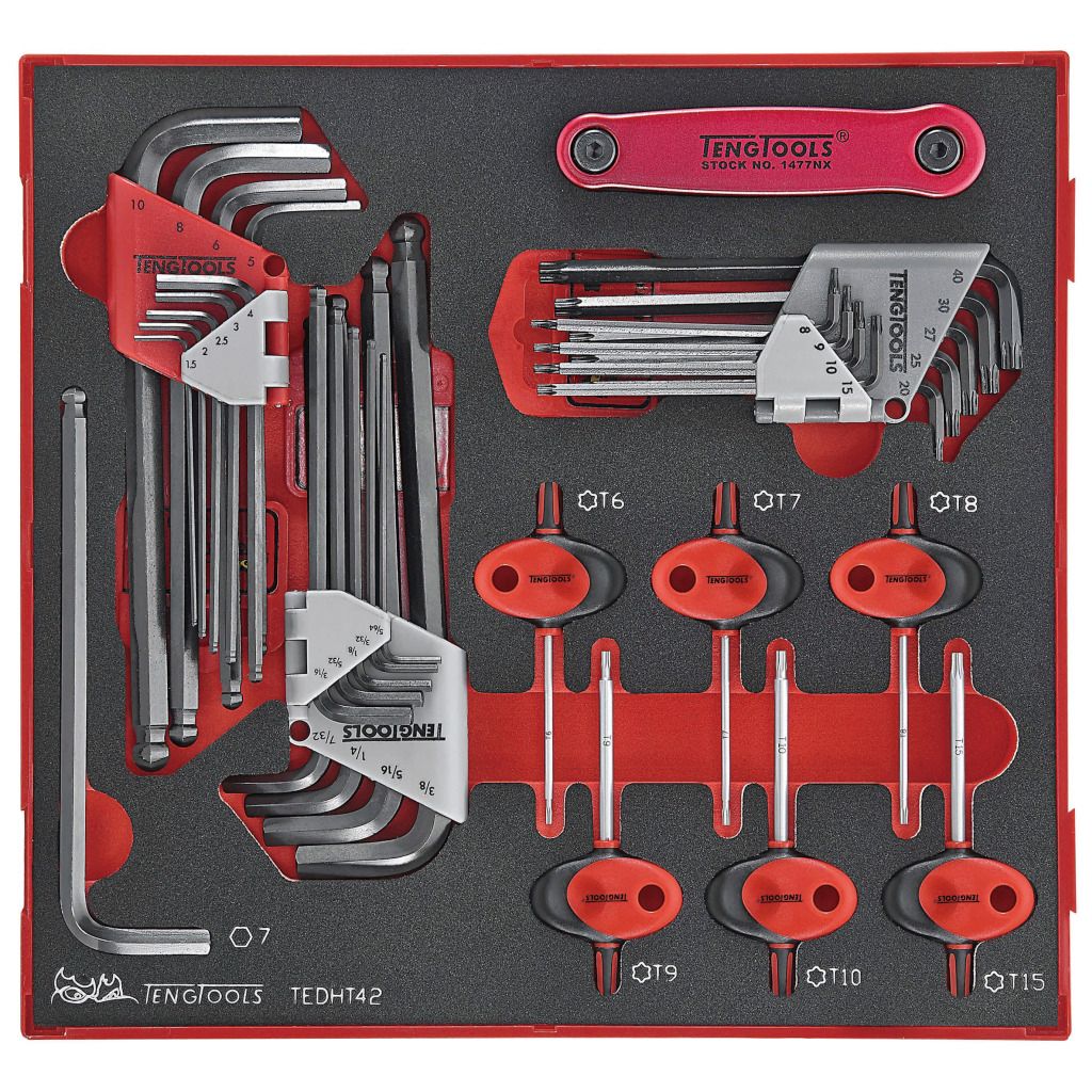 Teng Tools 42PC Hex & Tx Wrench Set in EVA