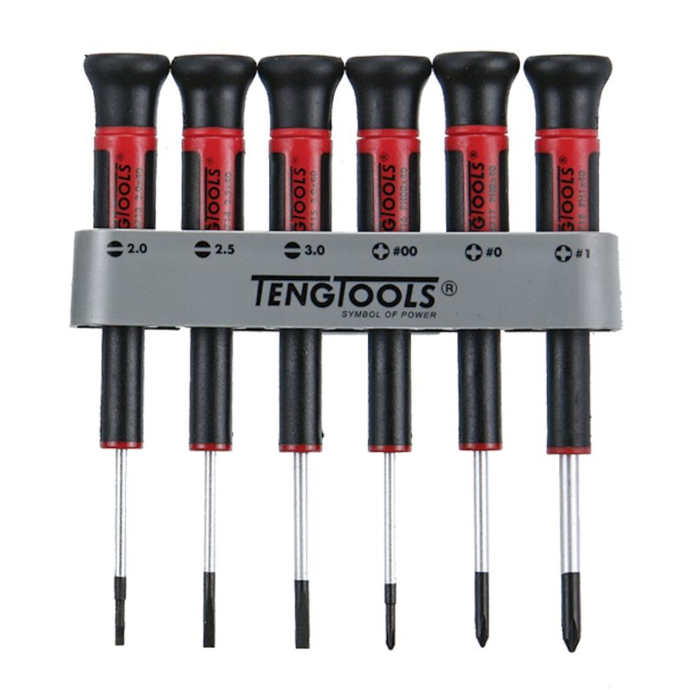 Teng Tools 6PC Mini Screwdriver Set With Holder Power Tool Services