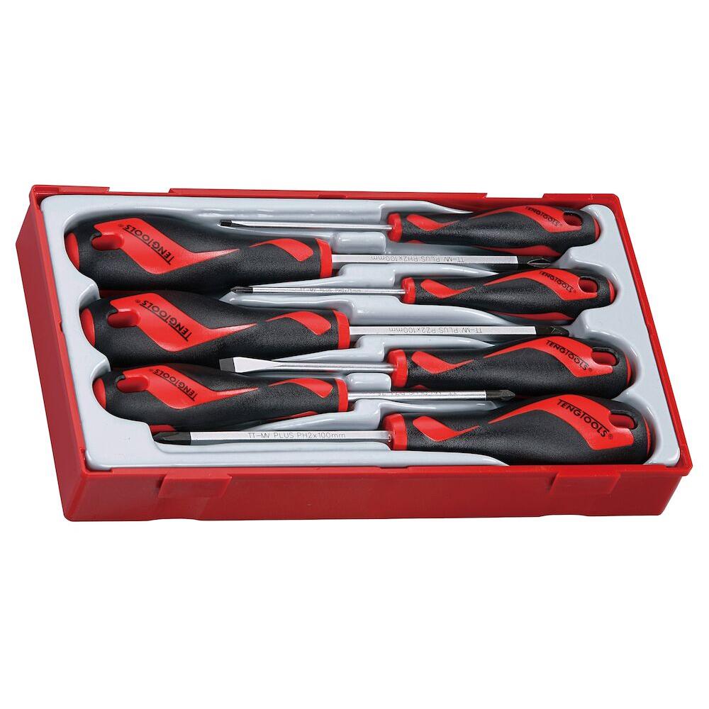 Teng Tools 7PC Screwdriver Tray Power Tool Services