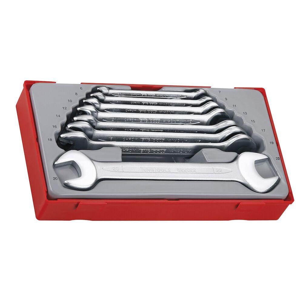 Teng Tools 8PC Double Open Ended Spanner Set Power Tool Services