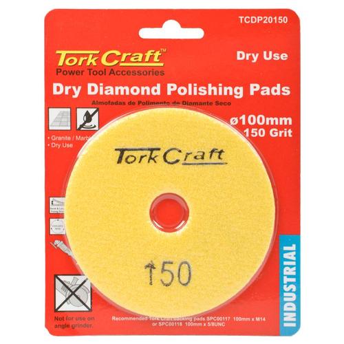 Tork Craft 100Mm Diamond Polishing Pad Dry Use ( Select Grit ) Power Tool Services