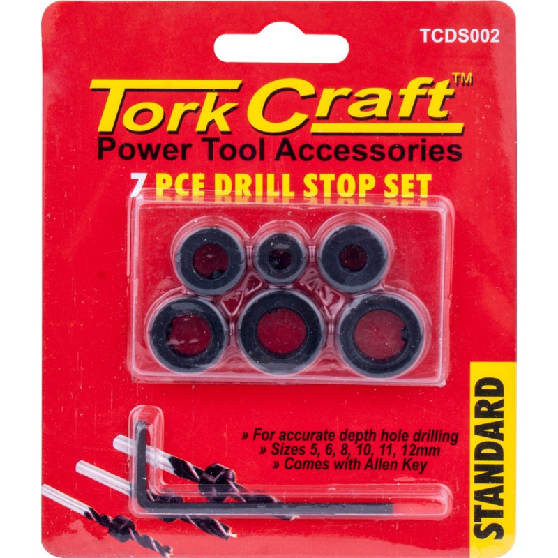 Tork Craft 7 Piece Drill Stop Set TCDS002 Power Tool Services
