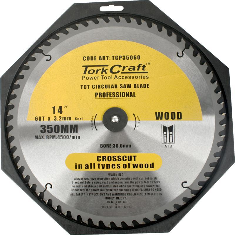Tork Craft Blade Contractor 350 X 60T 30 Circular Saw Tct Power Tool Services