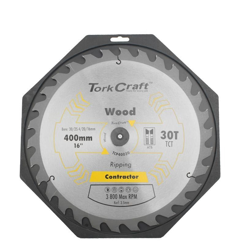 Tork Craft Blade Contractor 400 X 30T 30/1 Circular Saw Tct Power Tool Services