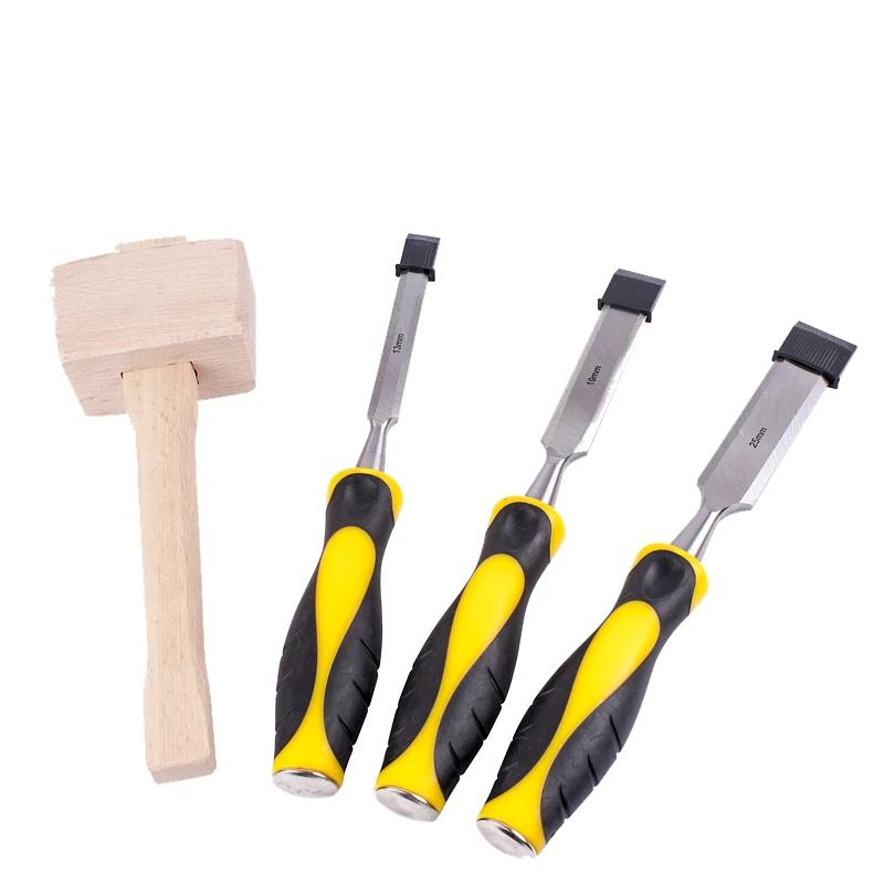 Tork Craft Chisel Set for wood 3 Piece + Wooden Mallet CH30001 Power Tool Services