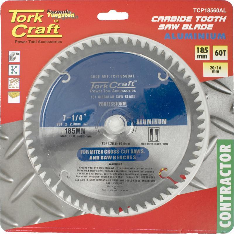 Tork Craft Circular Blade Aluminium 185 X 60T TCP18560AL Power Tool Services