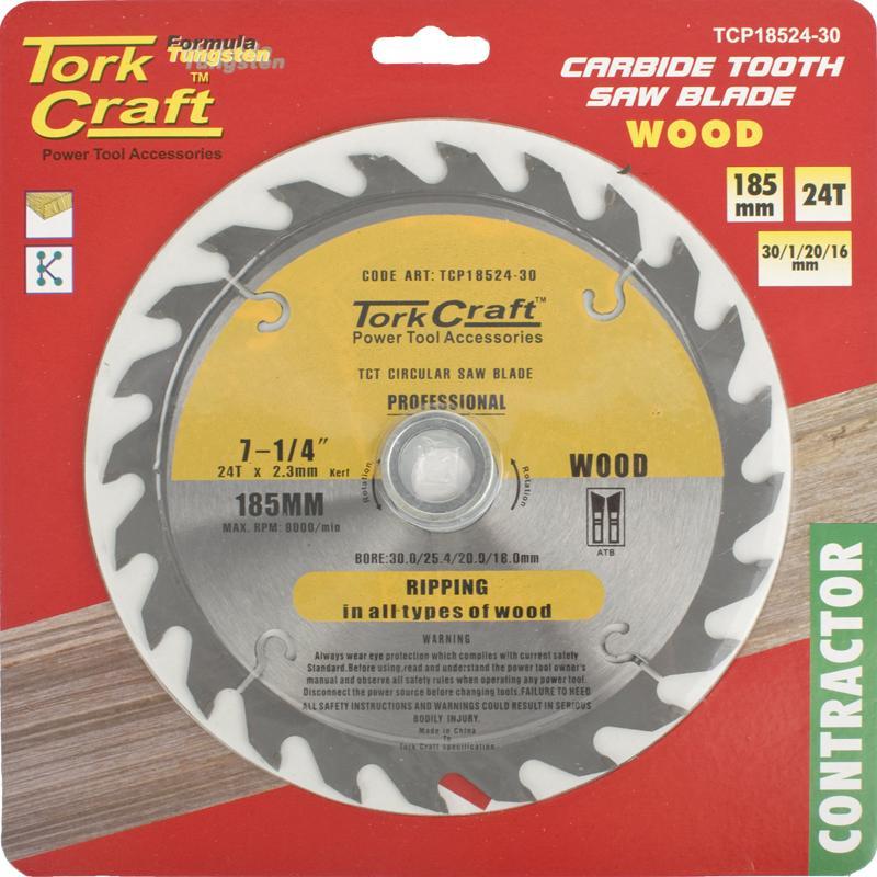 Tork Craft Circular Saw Blade 185 X 24T TCP18524-30 Power Tool Services