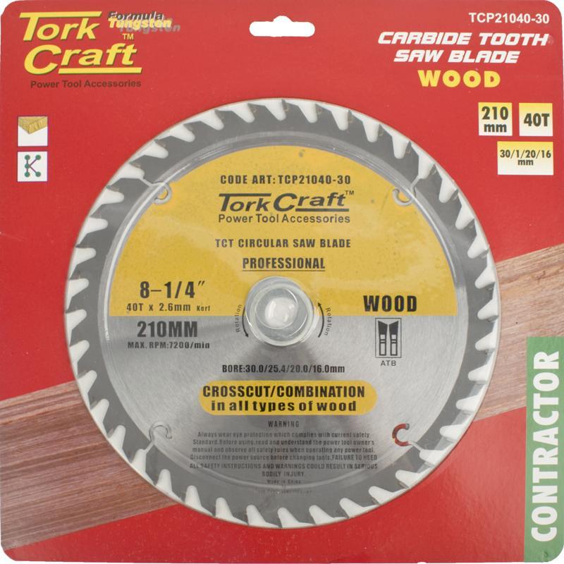 Tork Craft Circular Saw Blade 210 X 40T TCP21040-30 Power Tool Services