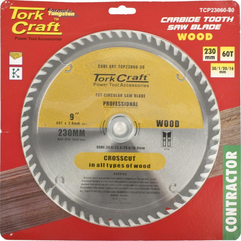 Tork Craft Circular Saw Blade Contractor 230 X 60T TCP23060-30 Power Tool Services