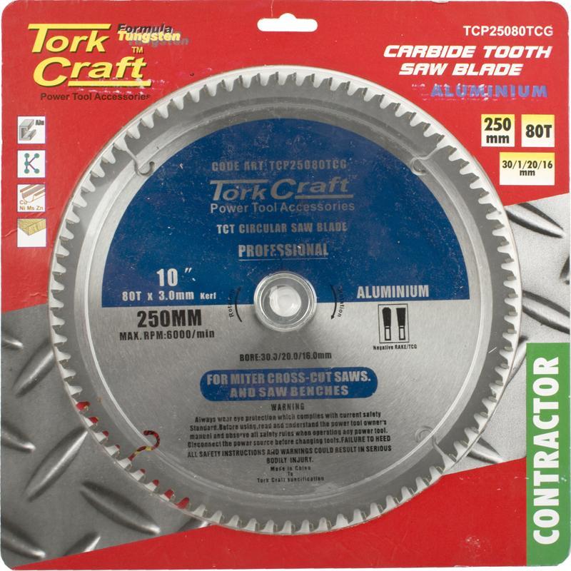 Tork Craft Circular Saw Blade Contractor 250 X 80T TCP25080TCG Power Tool Services