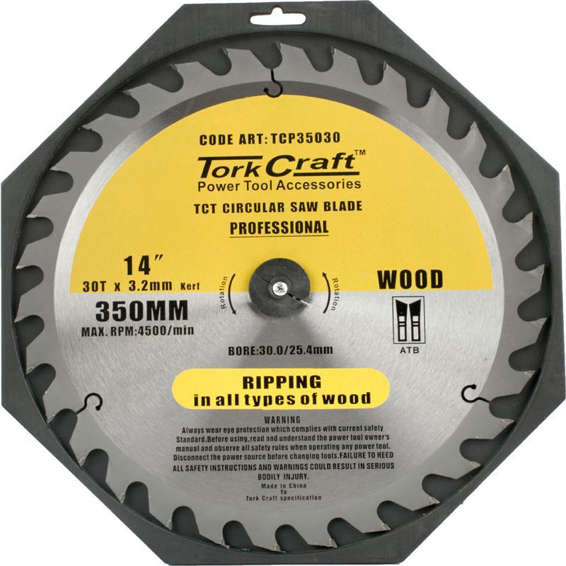 Tork Craft Circular Saw Blade Contractor 350 X 30T 30 TCP35030 Power Tool Services