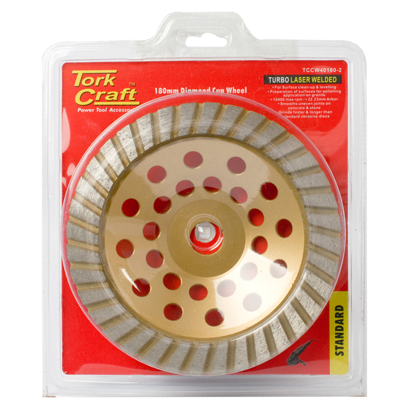 Tork Craft Diamond cup grinding wheel 180mm TCCW40180-2 Power Tool Services
